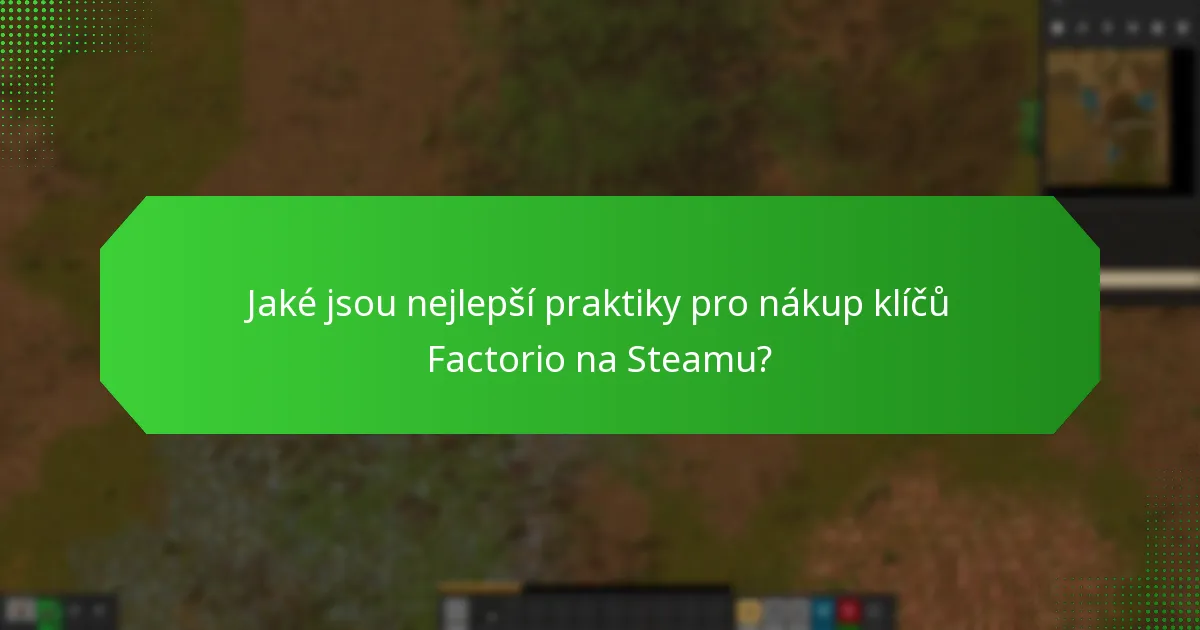 Jaké propagační balíčky zahrnují klíče pro Factorio na Steamu?