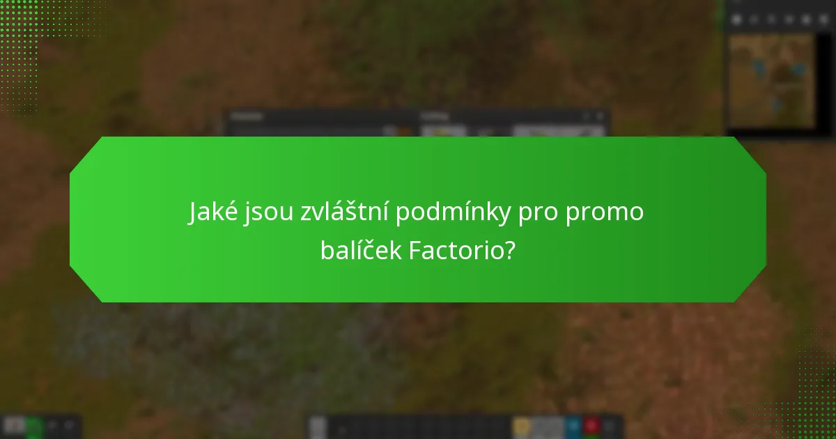 Jak uplatnit promo balíček Factorio?